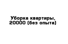 Уборка квартиры, 20000 (без опыта)